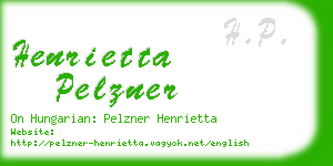 henrietta pelzner business card